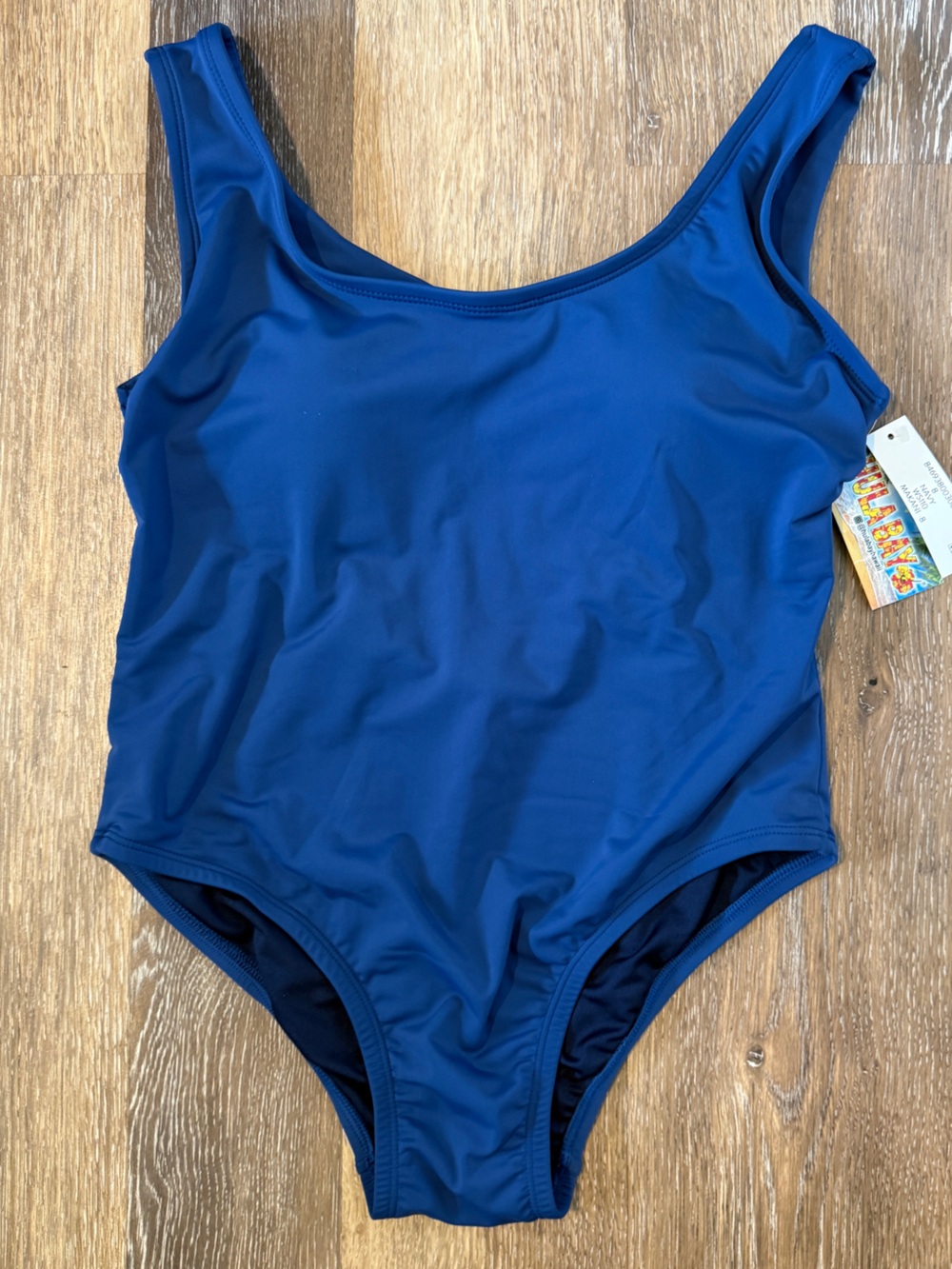Classic Solid Blue One-Piece Swimsuit